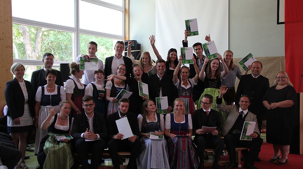 Gruppenfoto nach bestandener Matura 